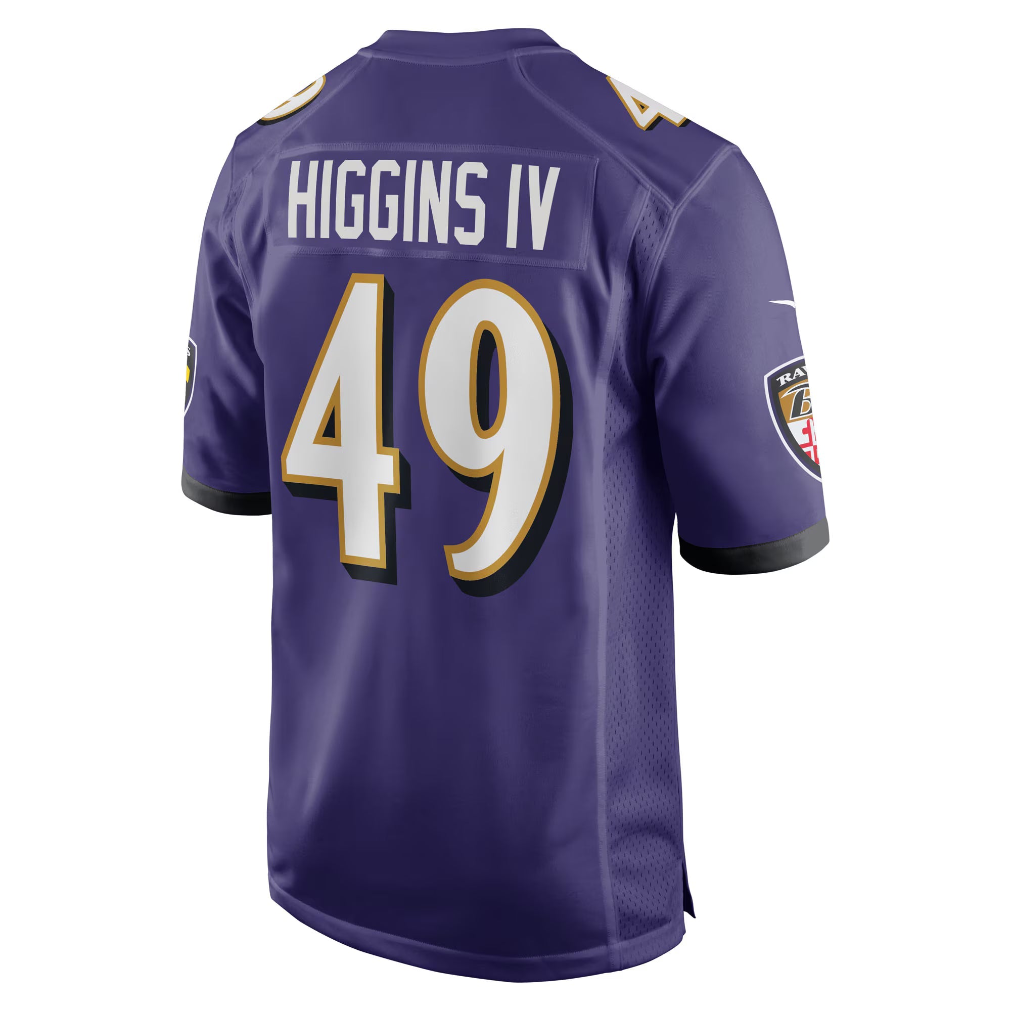 Baltimore Ravens Jay Higgins IV Purple Team Game Jersey