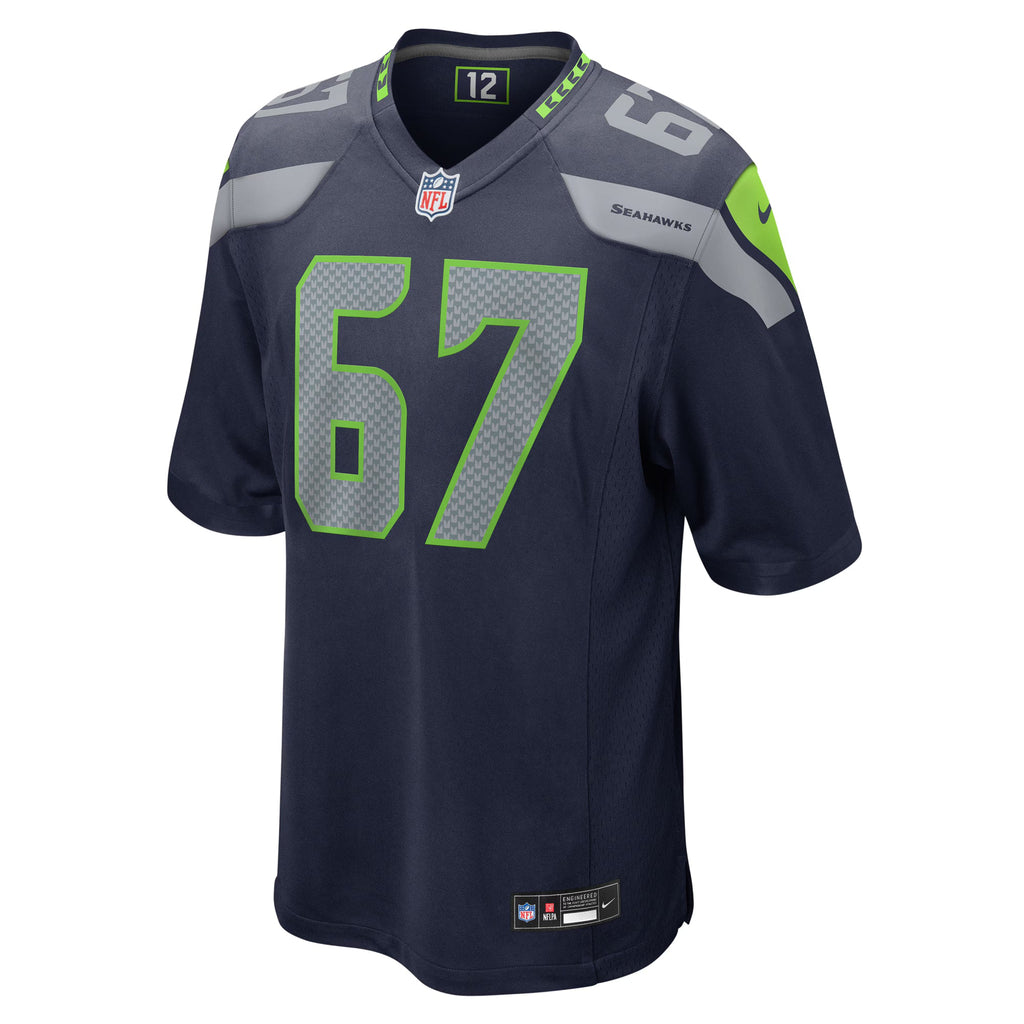 Seattle Seahawks Charles Cross College Navy Game Jersey