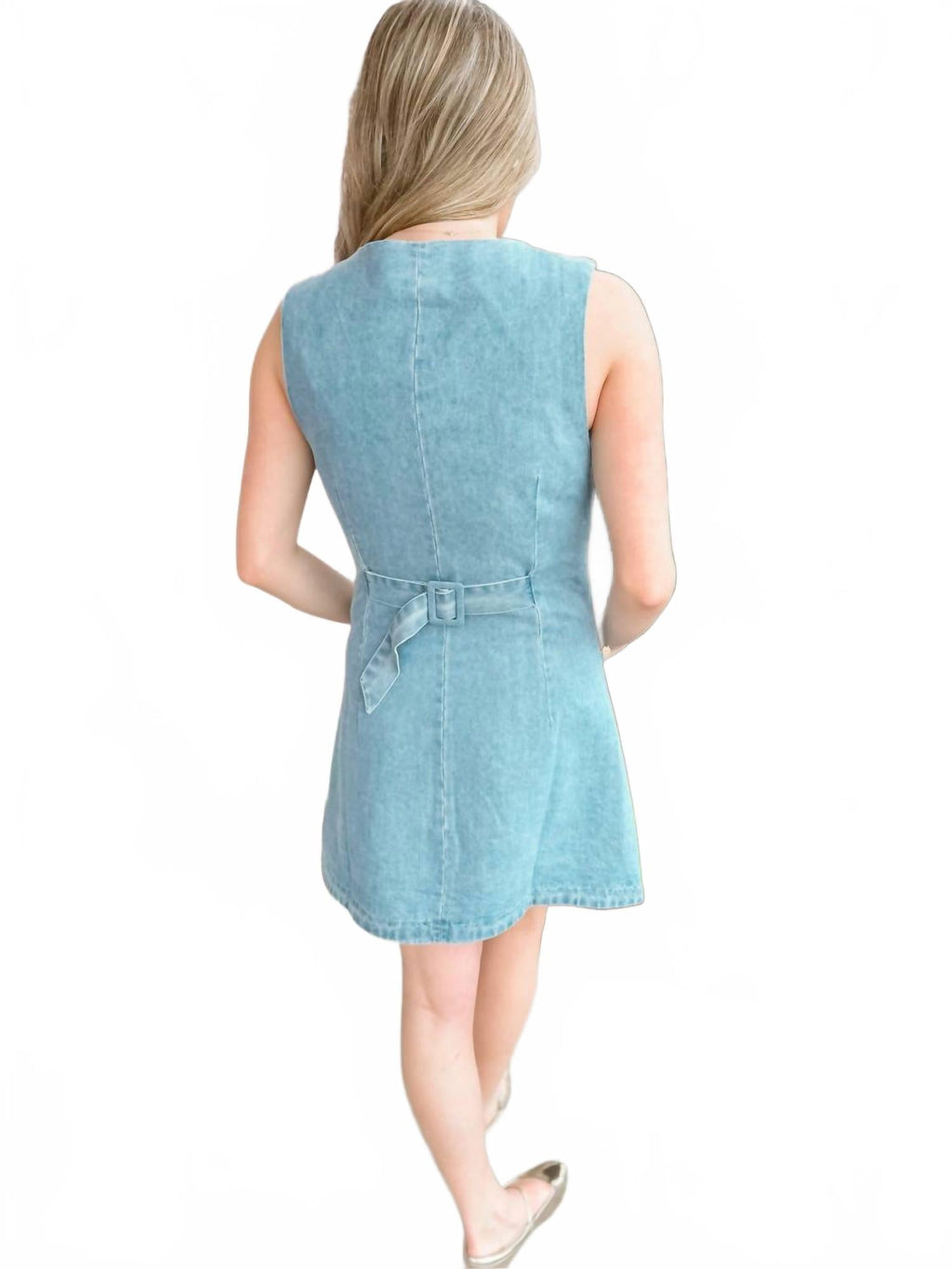 Darling Denim Dress In Blue