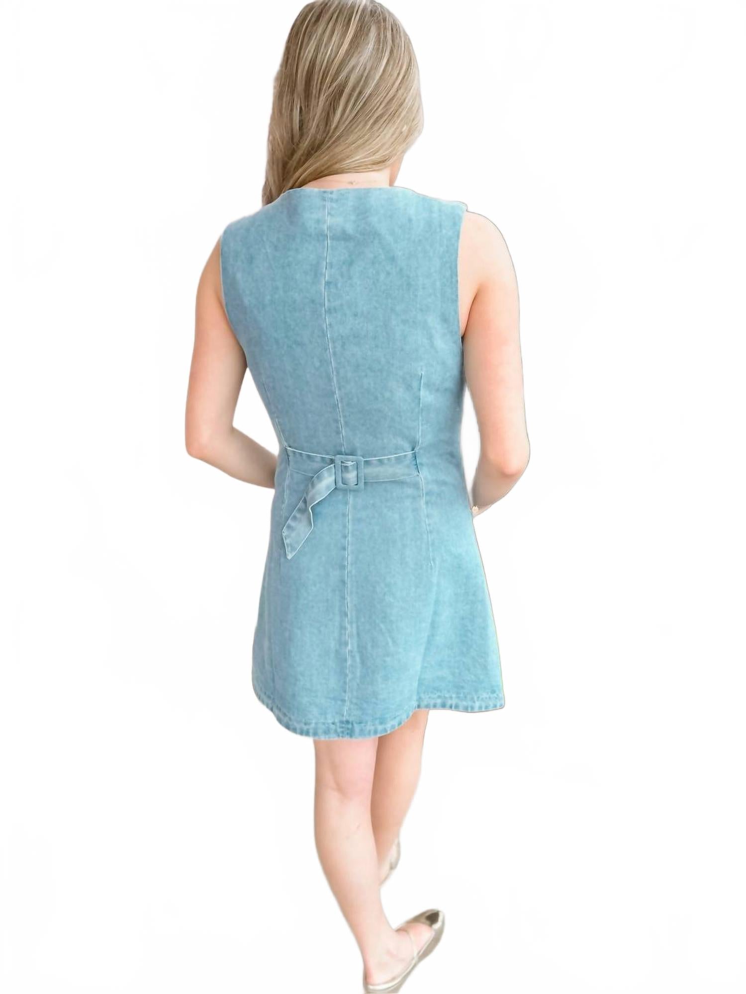 Darling Denim Dress In Blue
