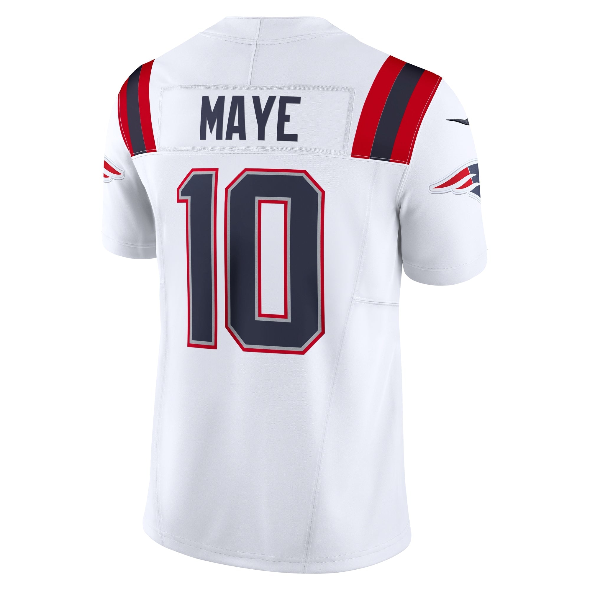 New England Patriots Drake Maye White Vapor F.U.S.E. Limited Jersey