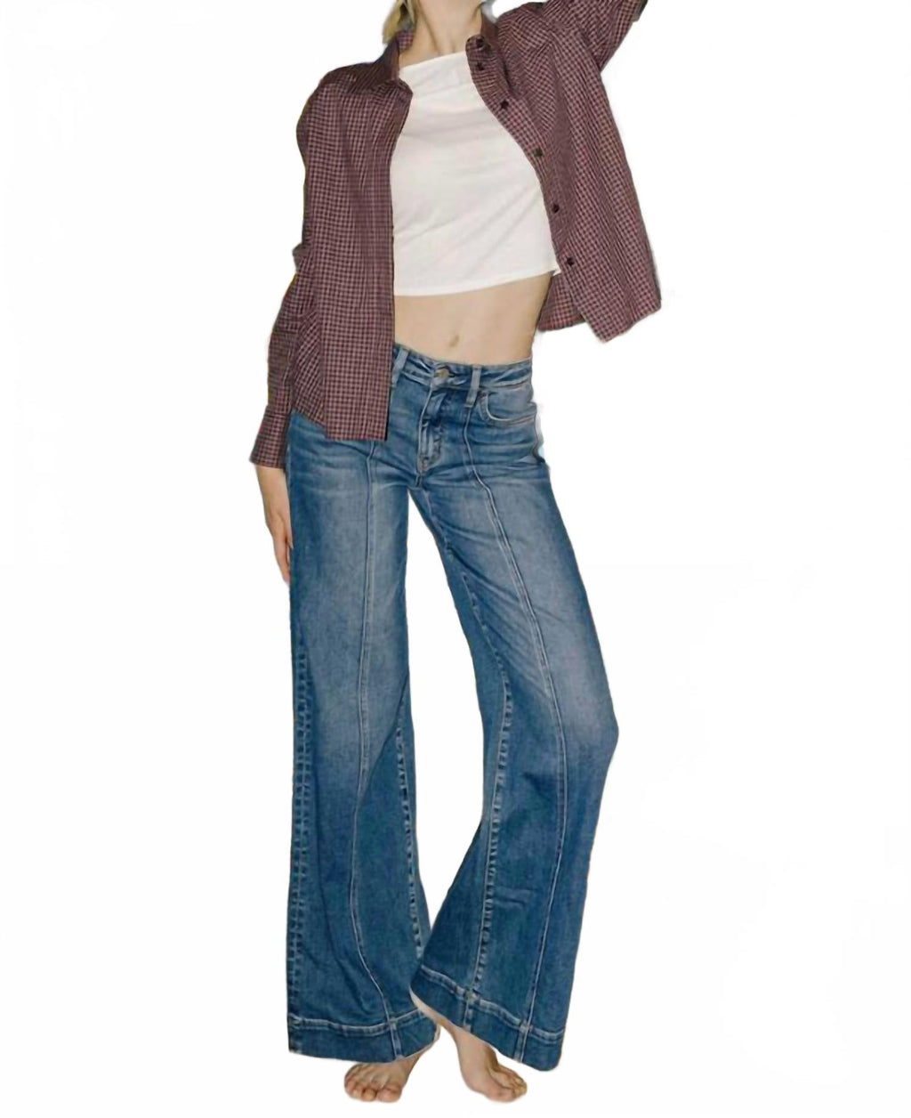 High Rise Extreme Wide Leg Trouser Jeans In Medium