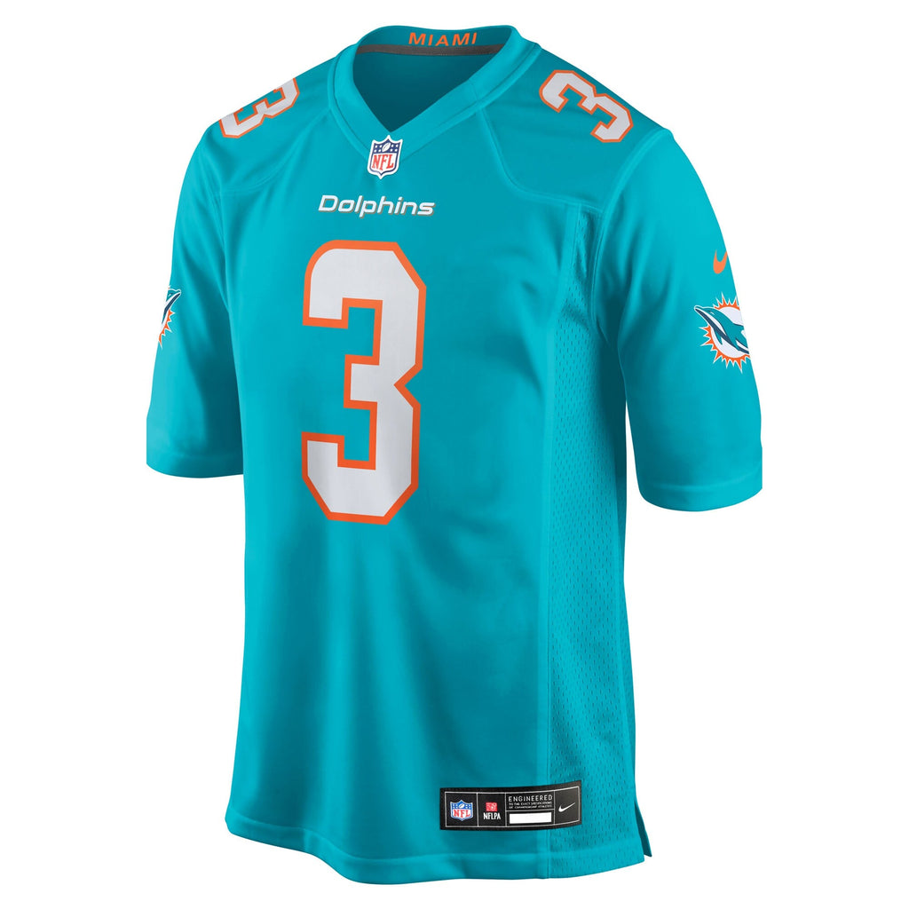 Miami Dolphins K.J. Britt Aqua Team Game Jersey