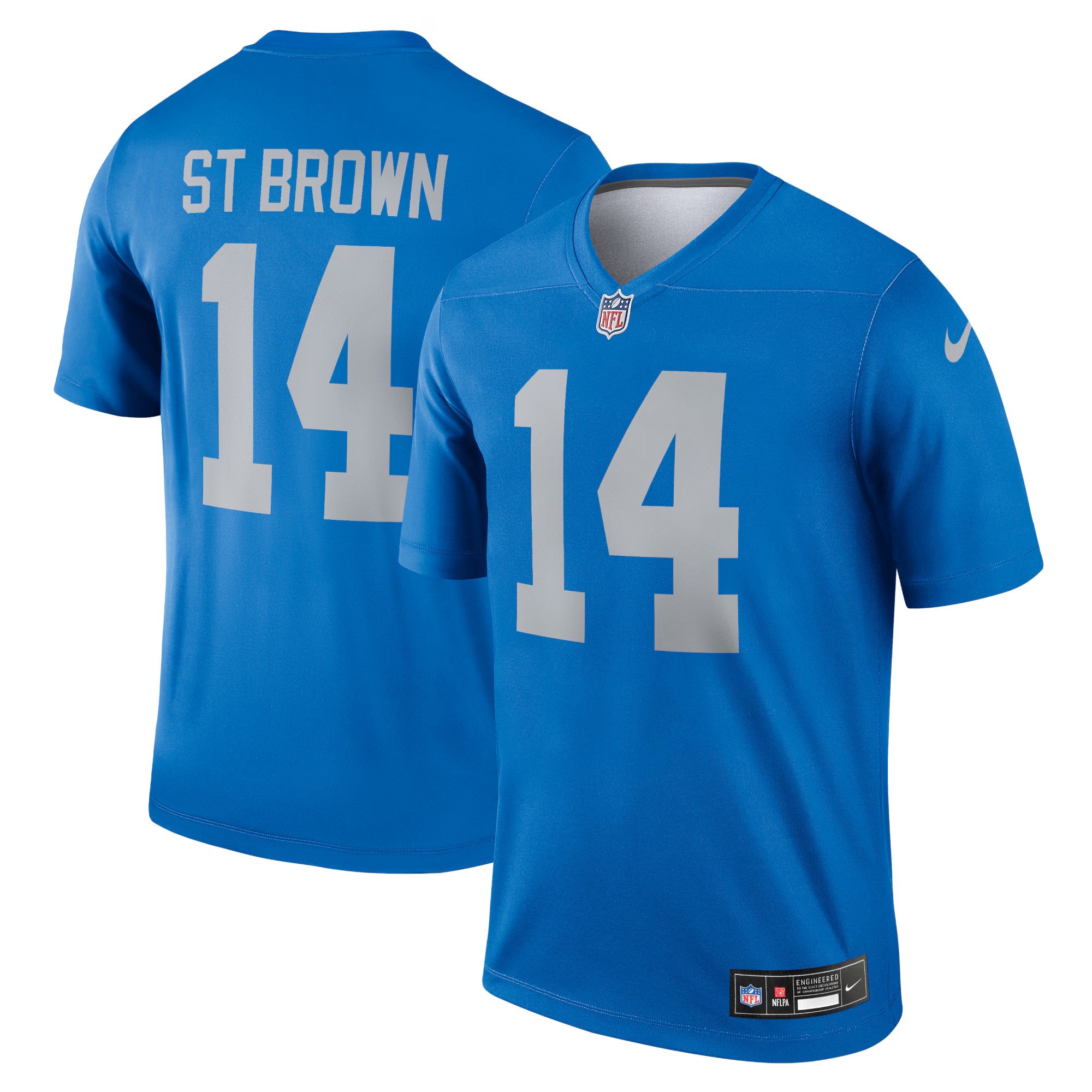 Detroit Lions Amon-Ra St. Brown Blue Legend Player Performance Top