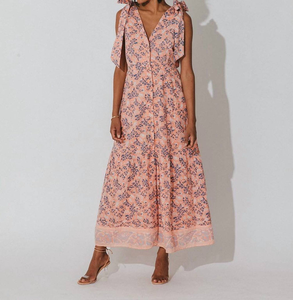 Astrid Ankle Dress In Positano Floral