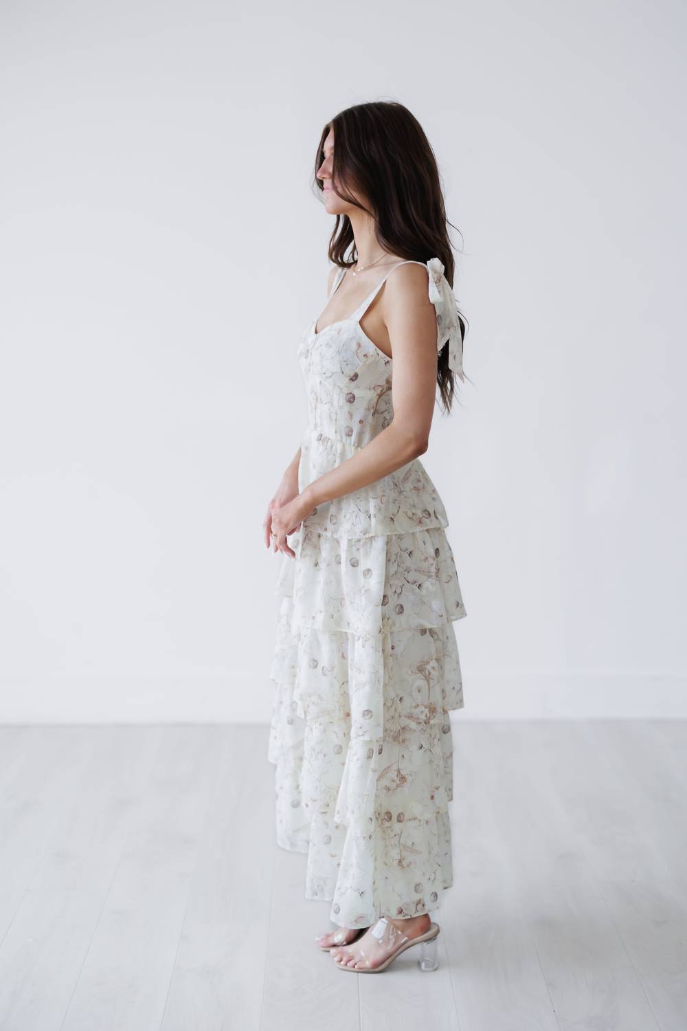 Grace Dress With Voluminous Skirt In White