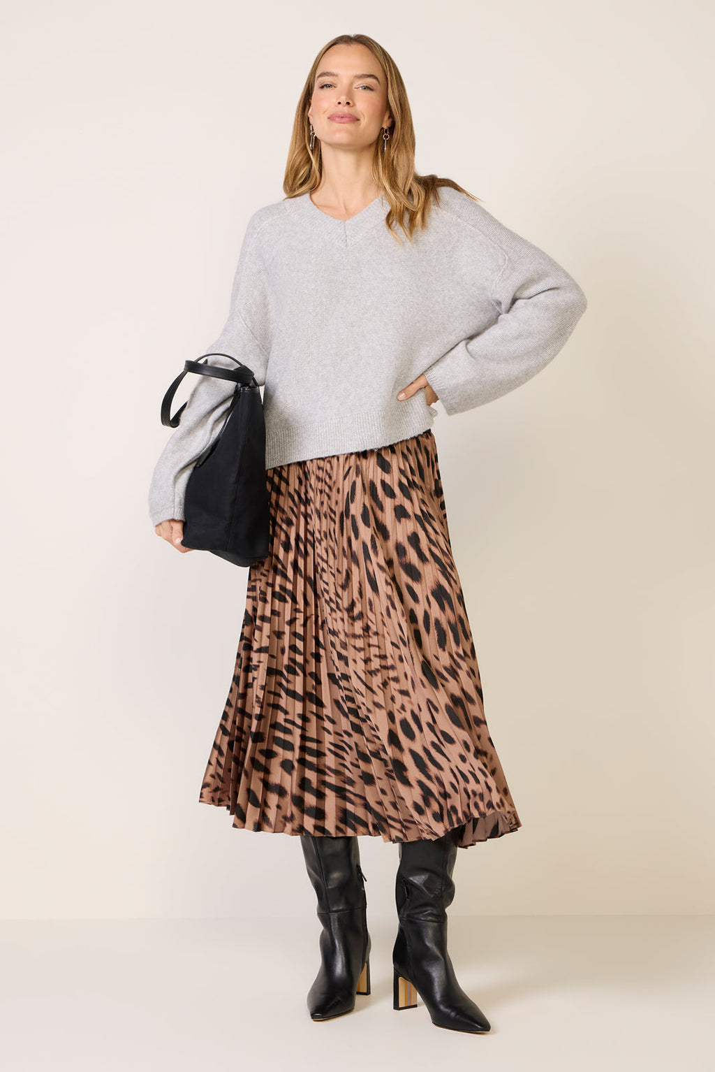 Women's Nostalgia Pleated Midi Skirt