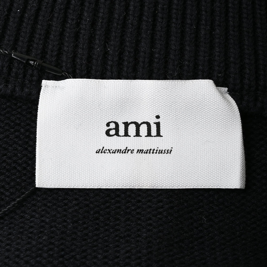 Ami Ami De Coeur Cardigan in Black Wool