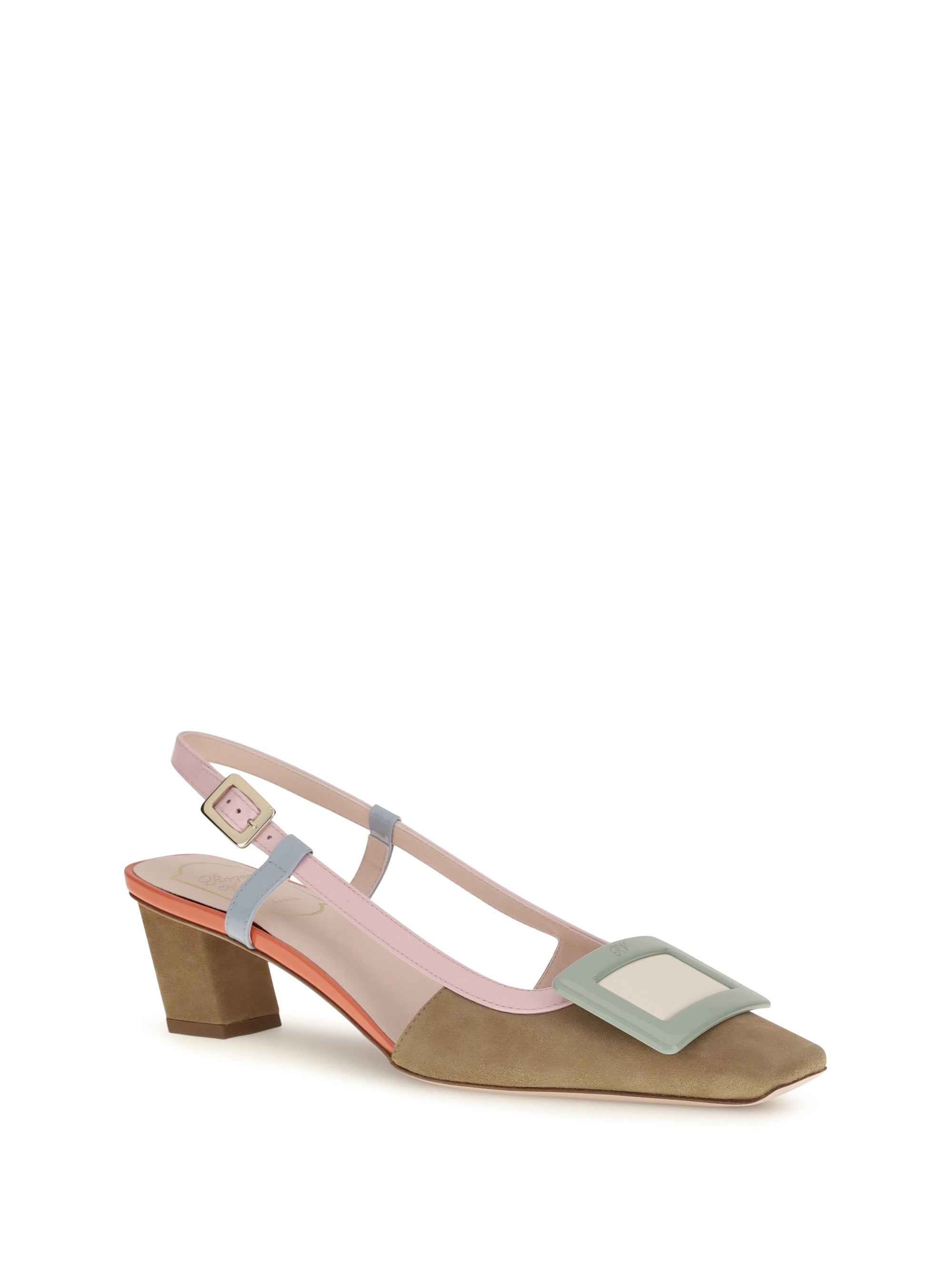 Roger Vivier Women Suede Belle Vivier Slingback Pumps