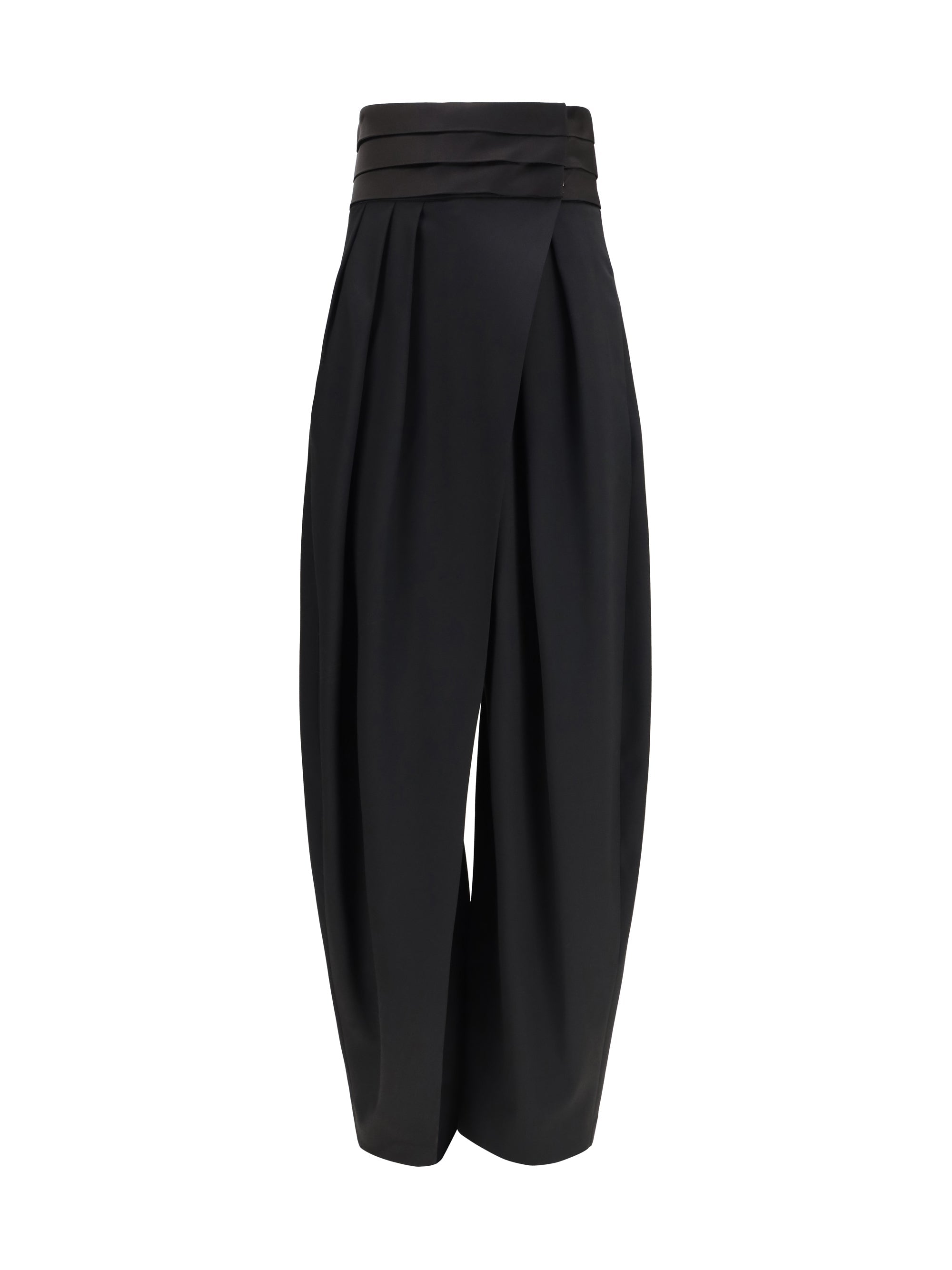 Alaïa Women Rounded Tuxedo Wool Pants