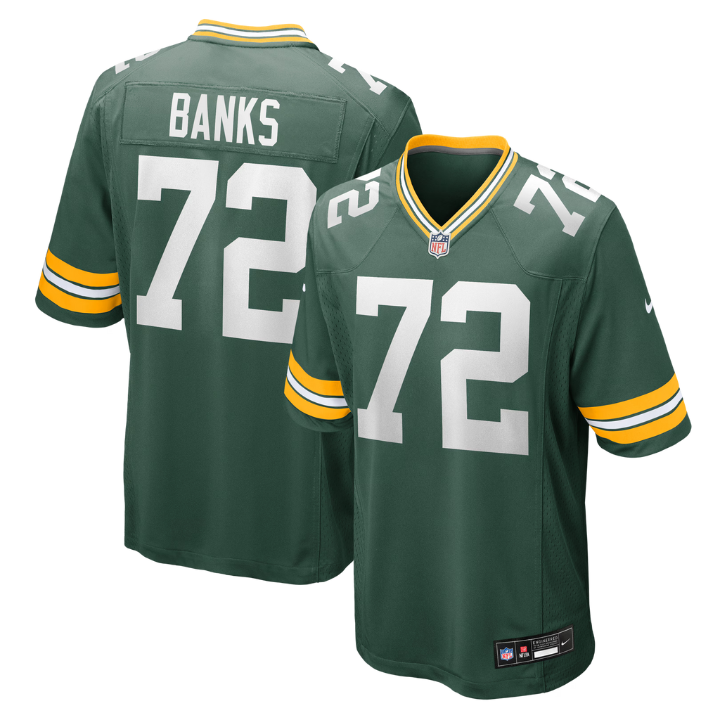 Green Bay Packers Brant Banks Green Team Game Jersey