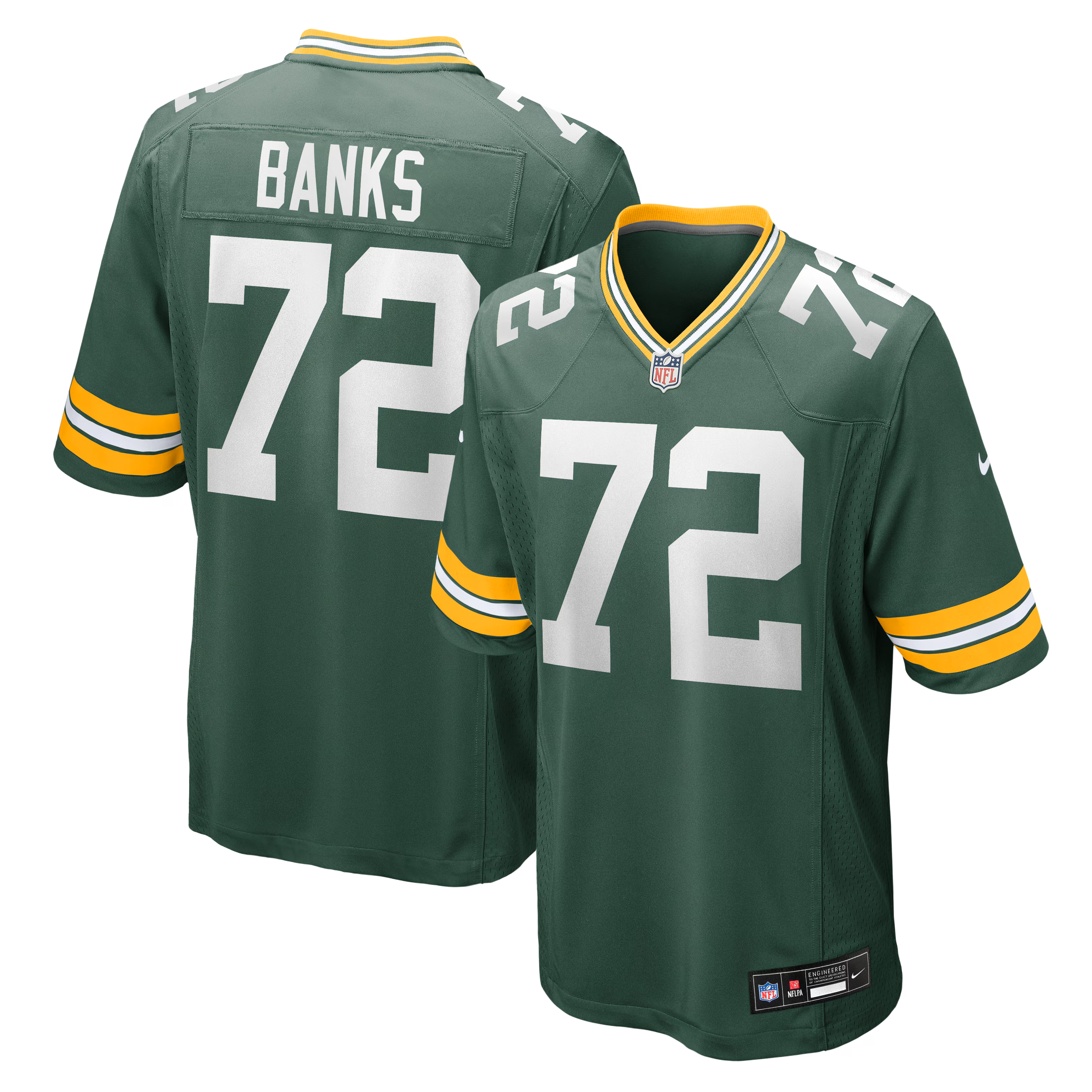 Green Bay Packers Brant Banks Green Team Game Jersey