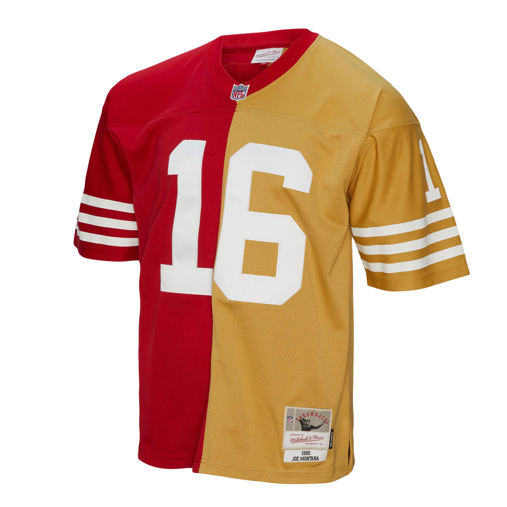 San Francisco 49ers Joe Montana Mitchell & Ness Scarlet/Gold 1990 Split Legacy Replica Jersey