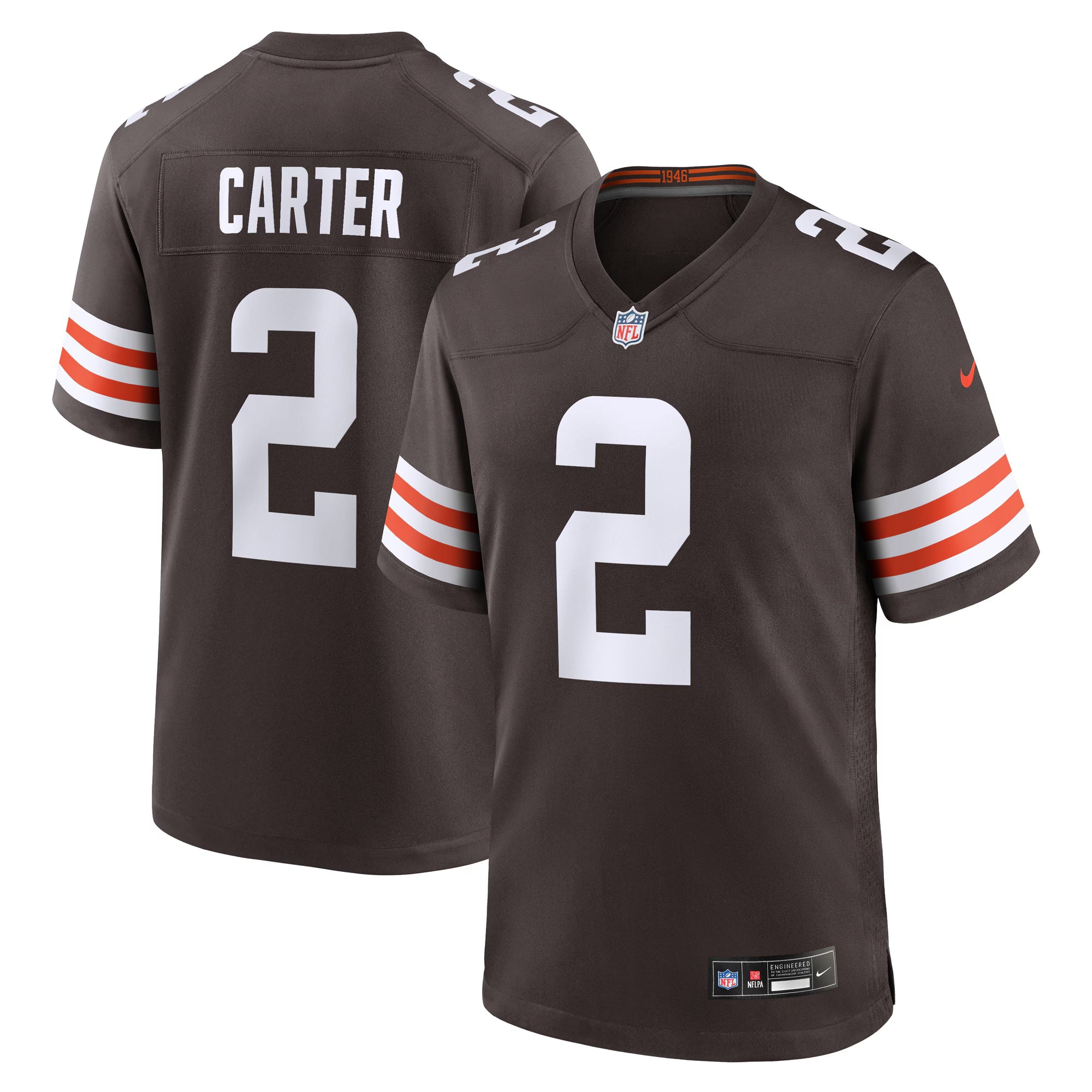 Cleveland Browns DeAndre Carter Brown Team Game Jersey