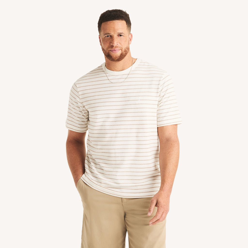 Nautica Big & Tall Seersucker Crewneck T-Shirt