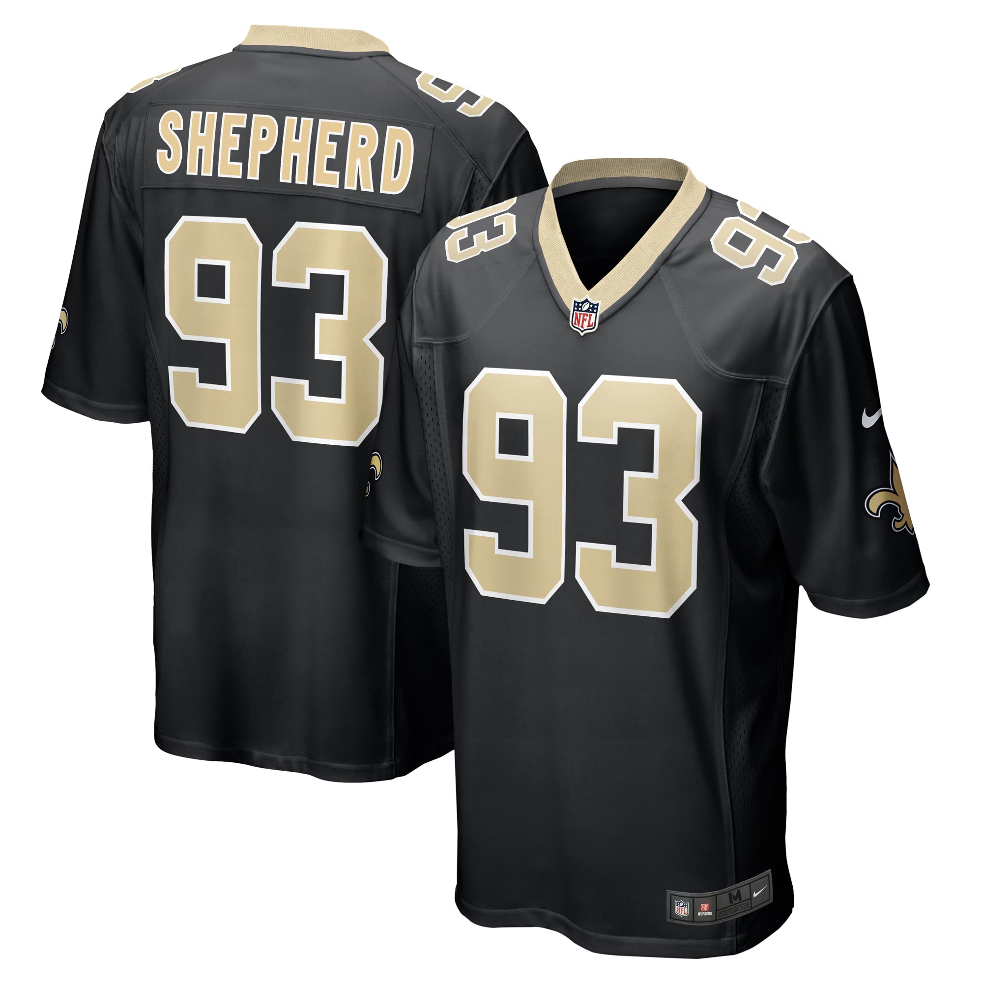New Orleans Saints Nathan Shepherd Black Game Jersey