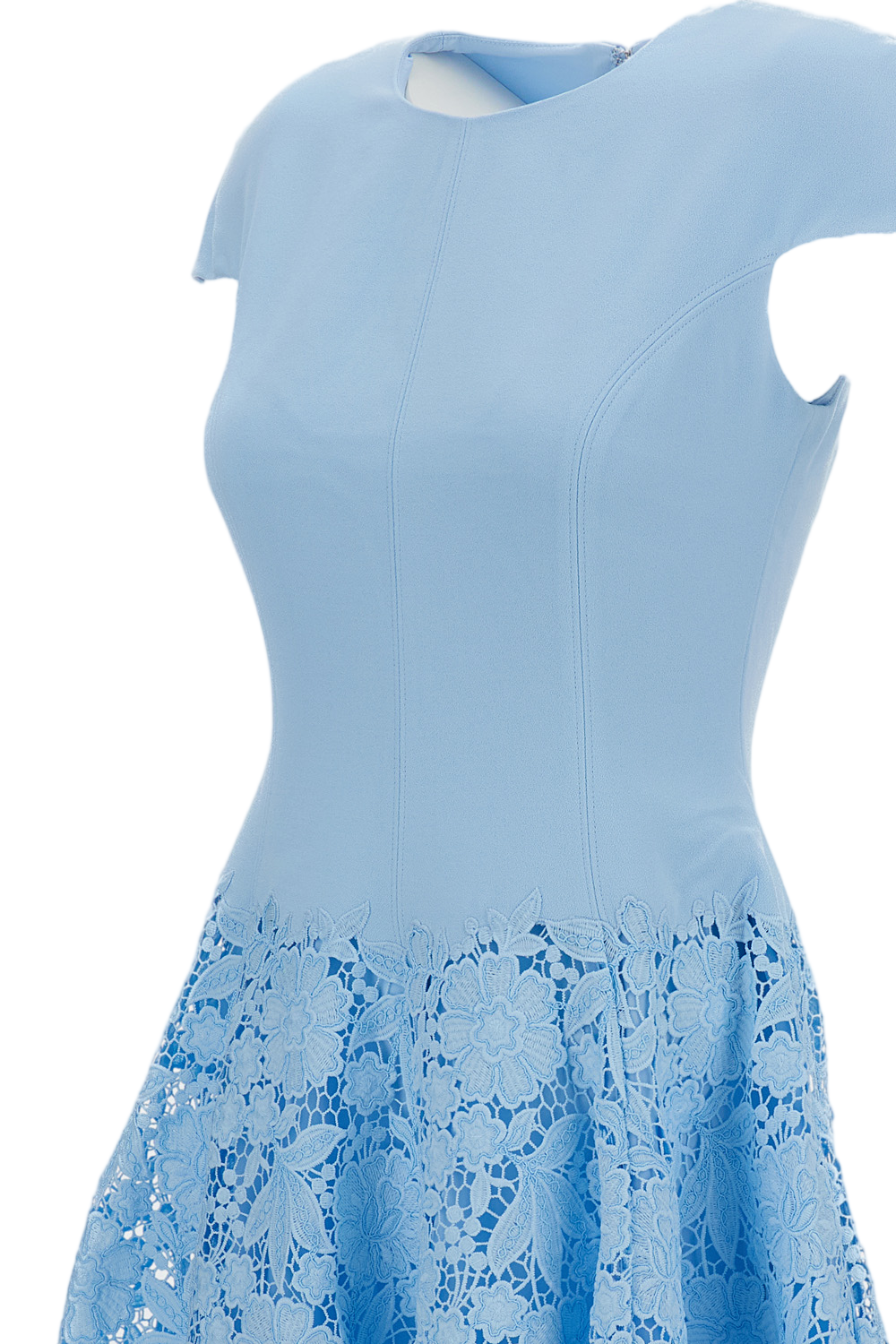 Crepe Lace Mini Dress