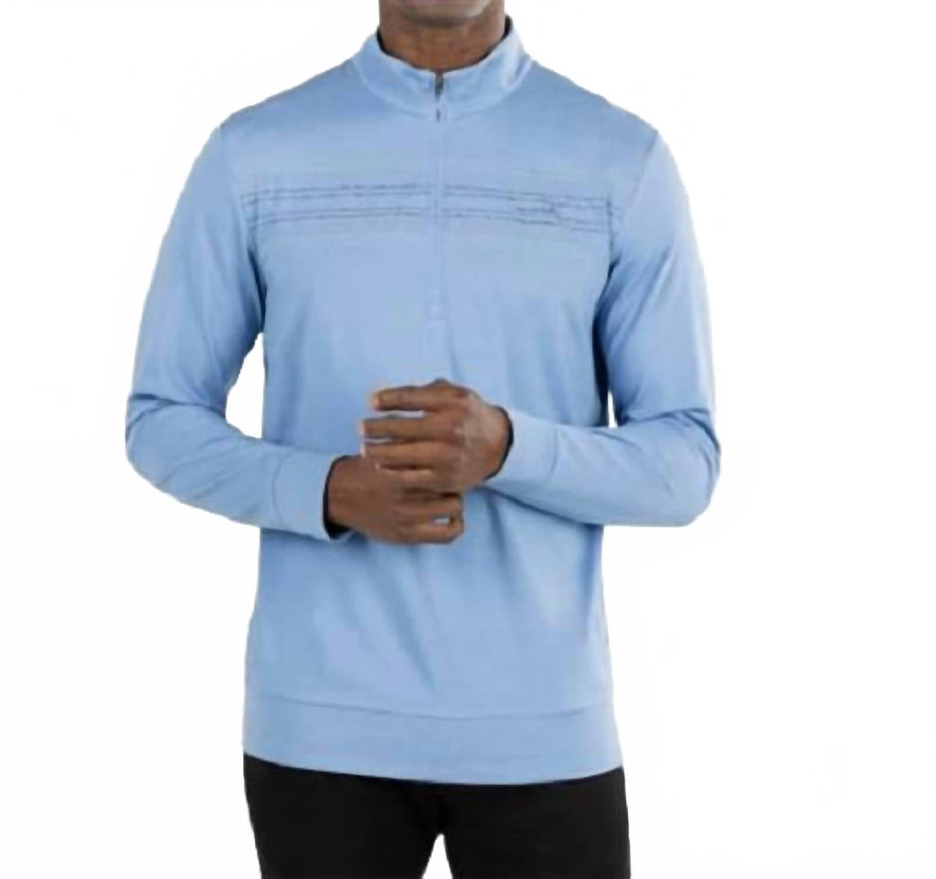 Heritage Quarter Zip Jacket In Heather Riviera