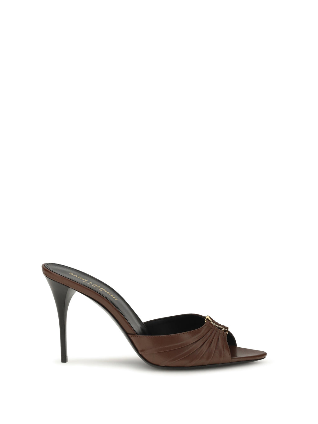 Saint Laurent Women Babylone Smooth Leather Mules