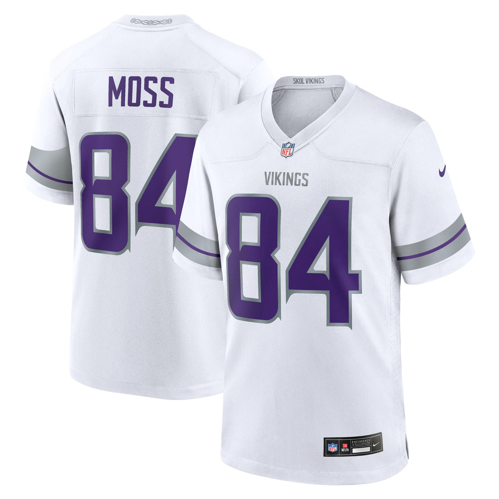 Minnesota Vikings Randy Moss White Alternate Retired Player Game Jersey