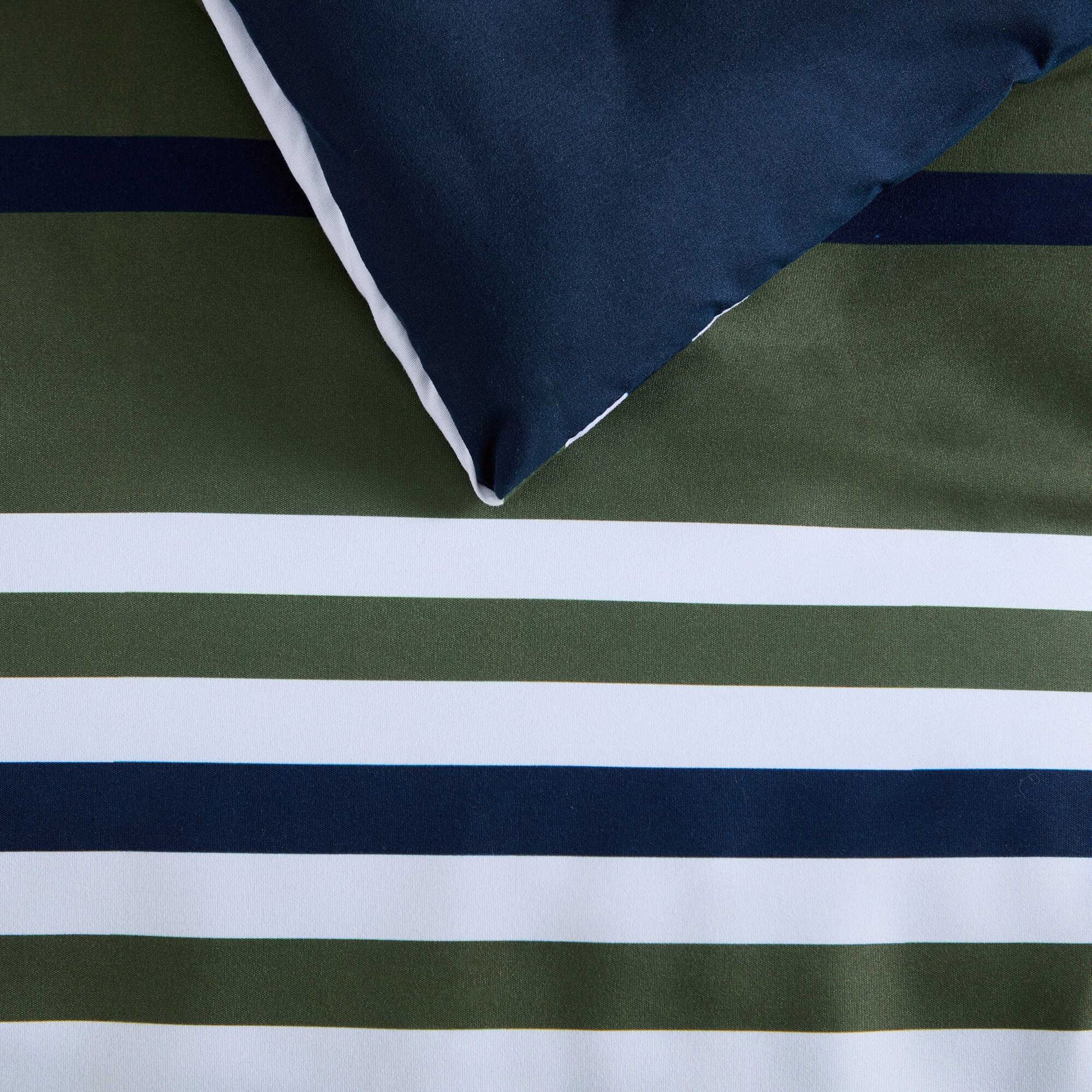 Nautica Uphaul Stripe Green Full/Queen Comforter Set