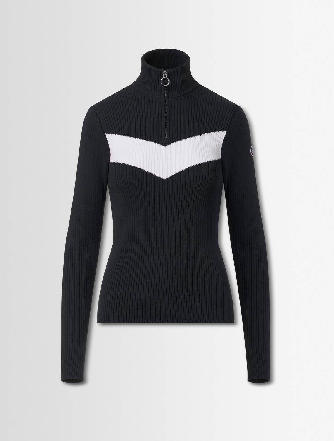 Andromede Half Zip Sweater In Noir