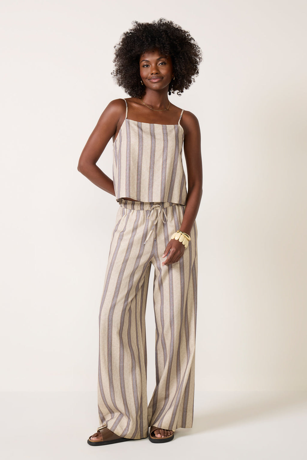 Women's Leah Linen Stripe Pants