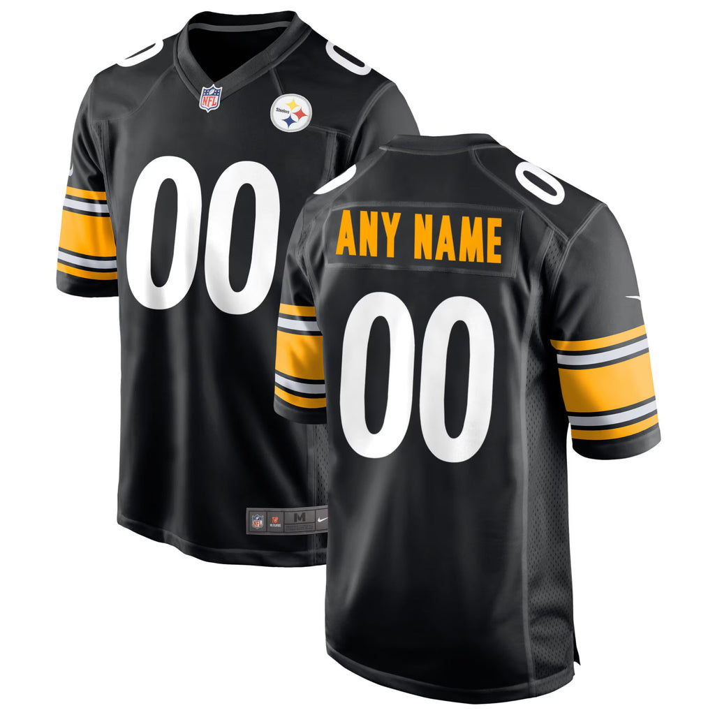 Pittsburgh Steelers Black Custom Game Jersey