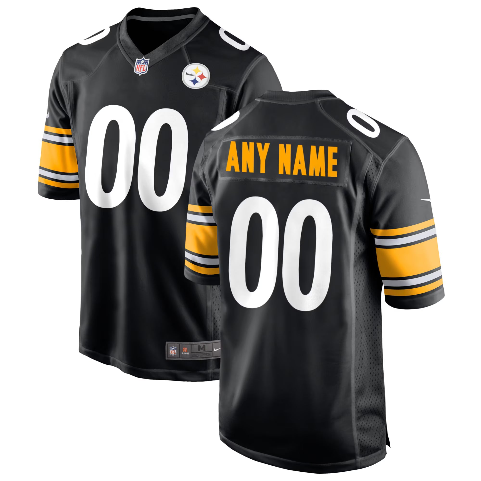 Pittsburgh Steelers Black Custom Game Jersey