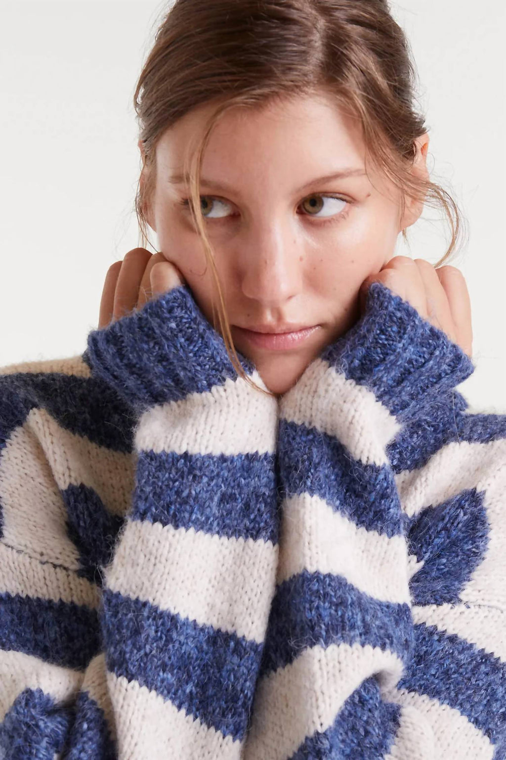 Rugby Stripe Sweater In Blue