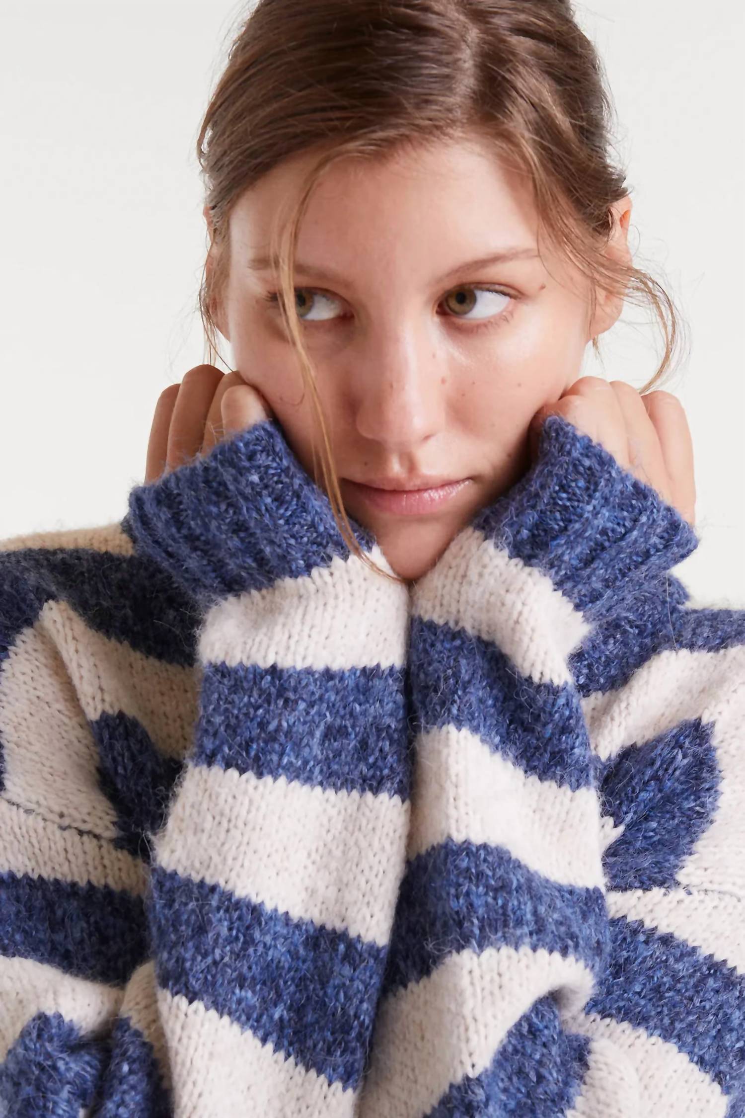Rugby Stripe Sweater In Blue