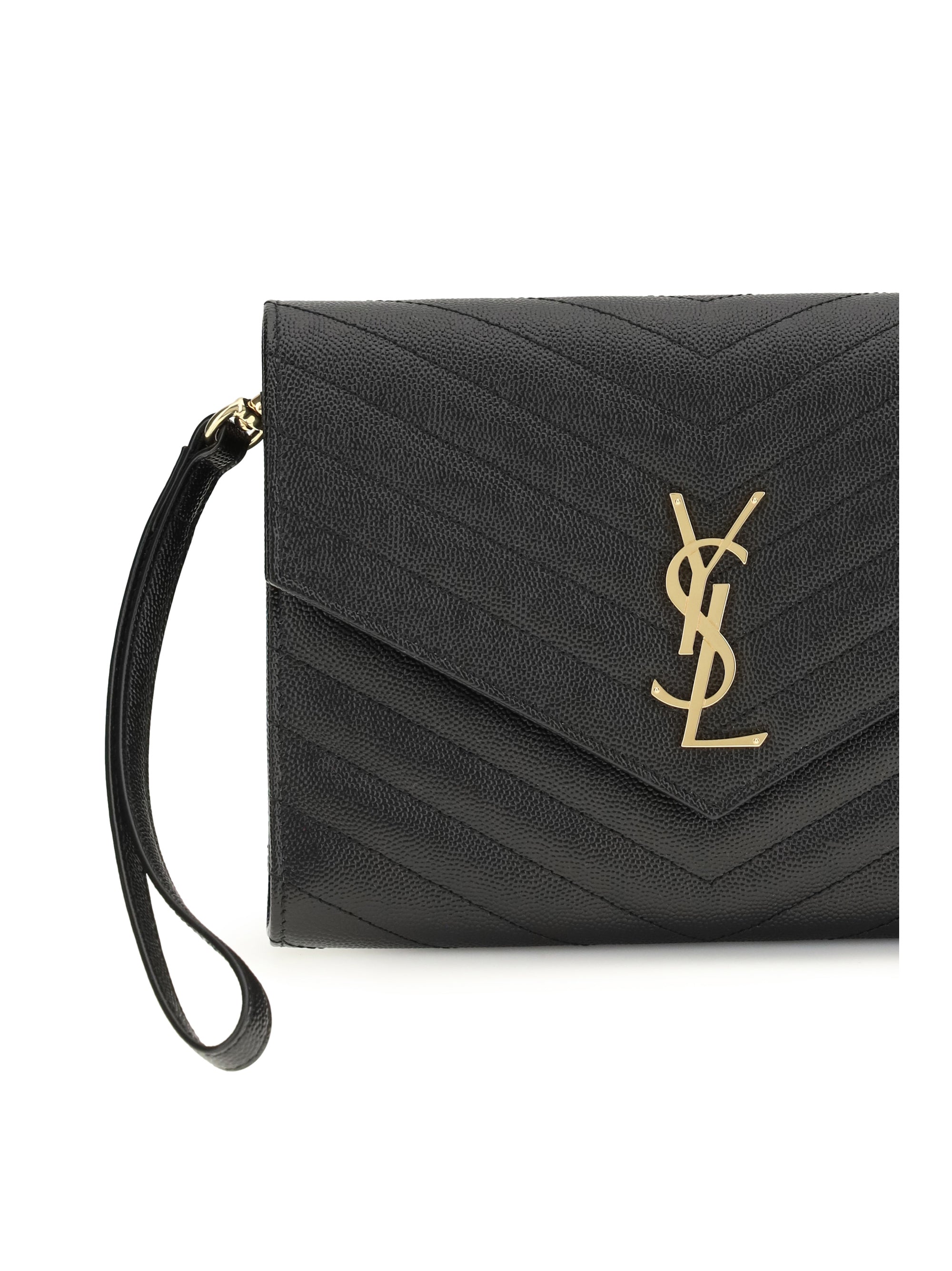 Saint Laurent Women Leather Clutch