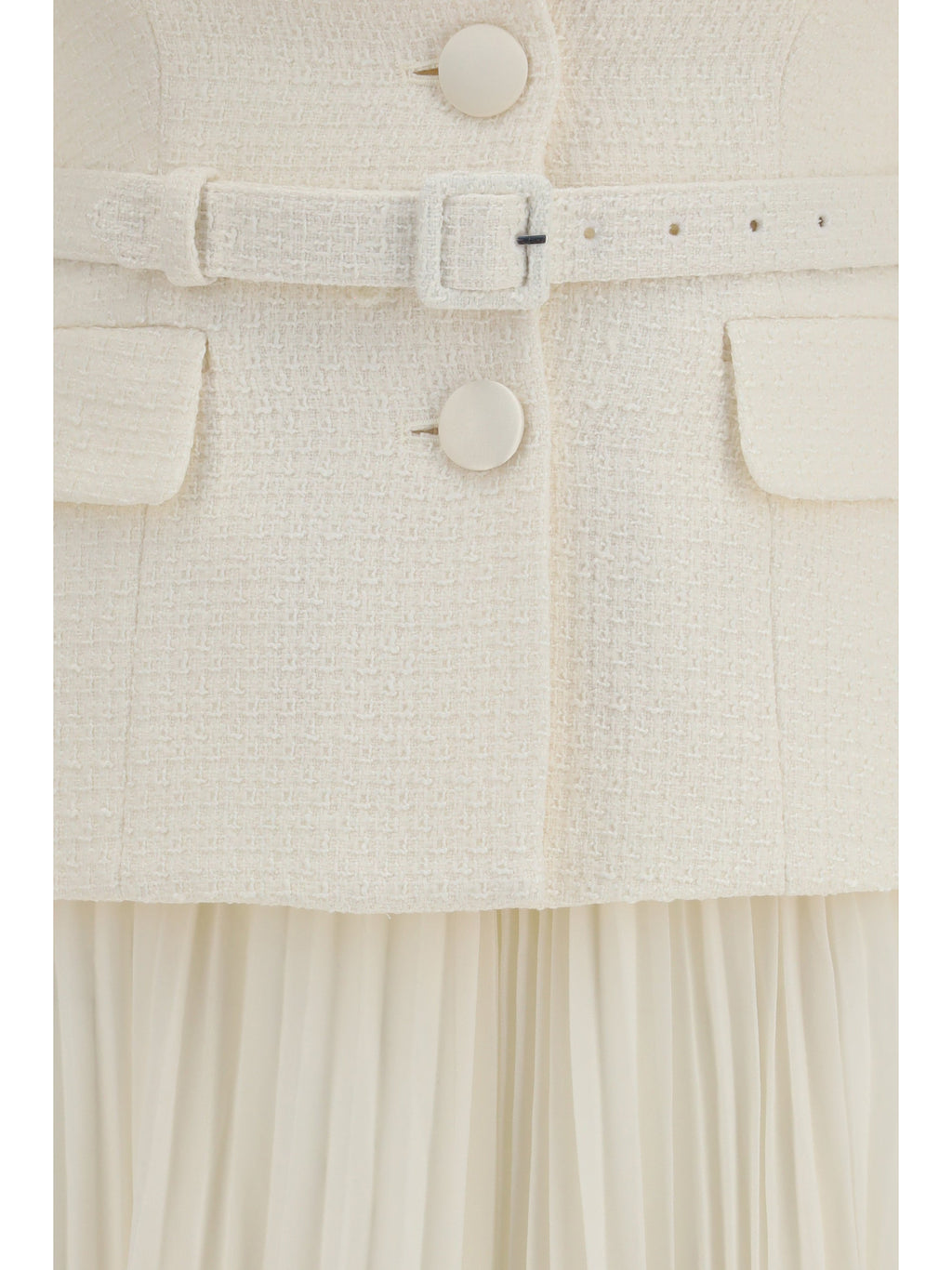 Self-Portrait Women Bouclé Midi Dress With Shawl Collar