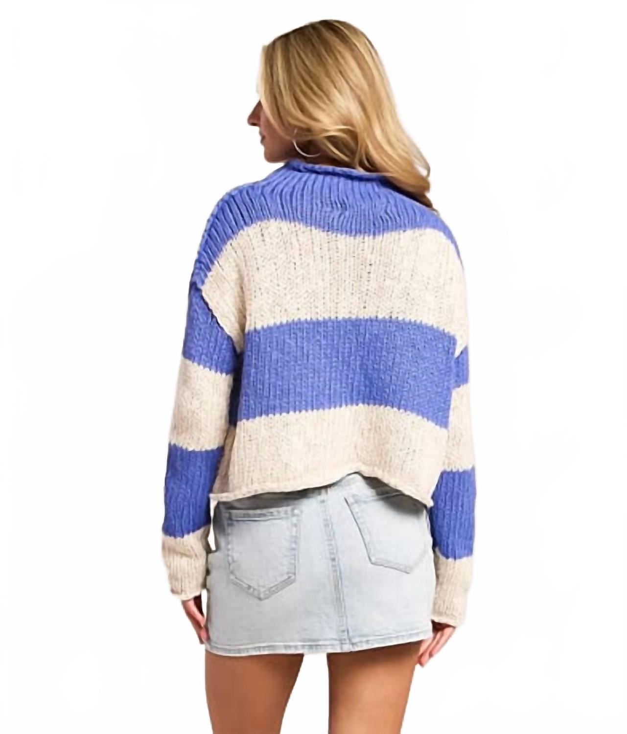 Opal Rugby Striped Sweater In Rugby Cobalt Combo