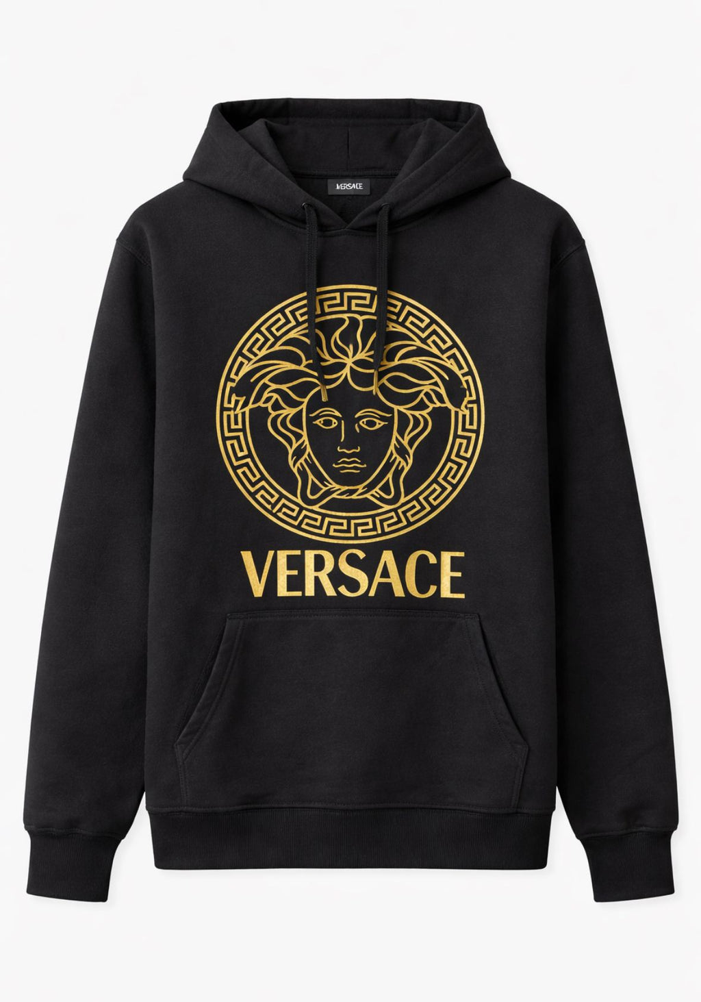 Versace Medusa Black Cotton Hoodie