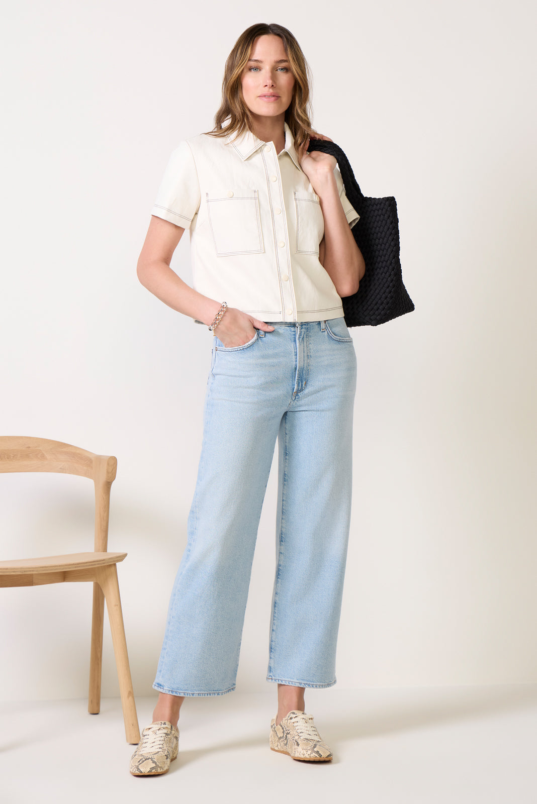 Women's Harper Wide Leg Crop Jeans