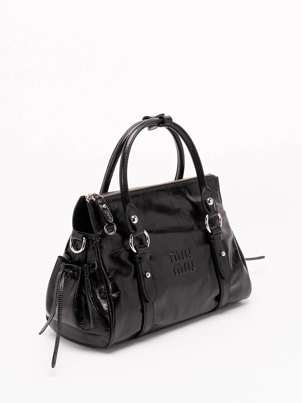 Miu Miu Women Shiny Leather Handbag