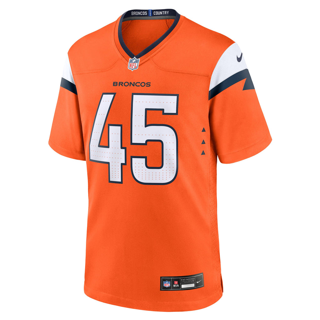 Denver Broncos Nate Adkins Orange Team Game Jersey