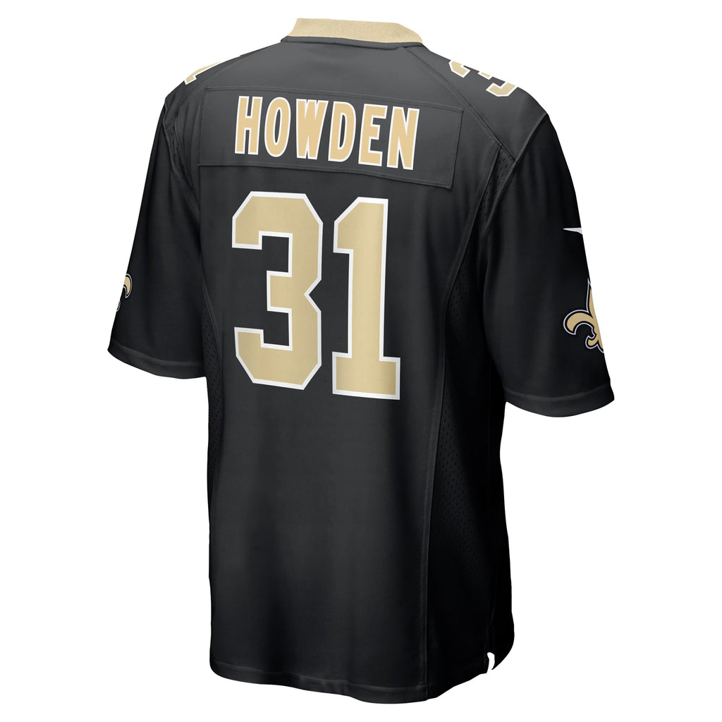New Orleans Saints Jordan Howden Black Team Game Jersey