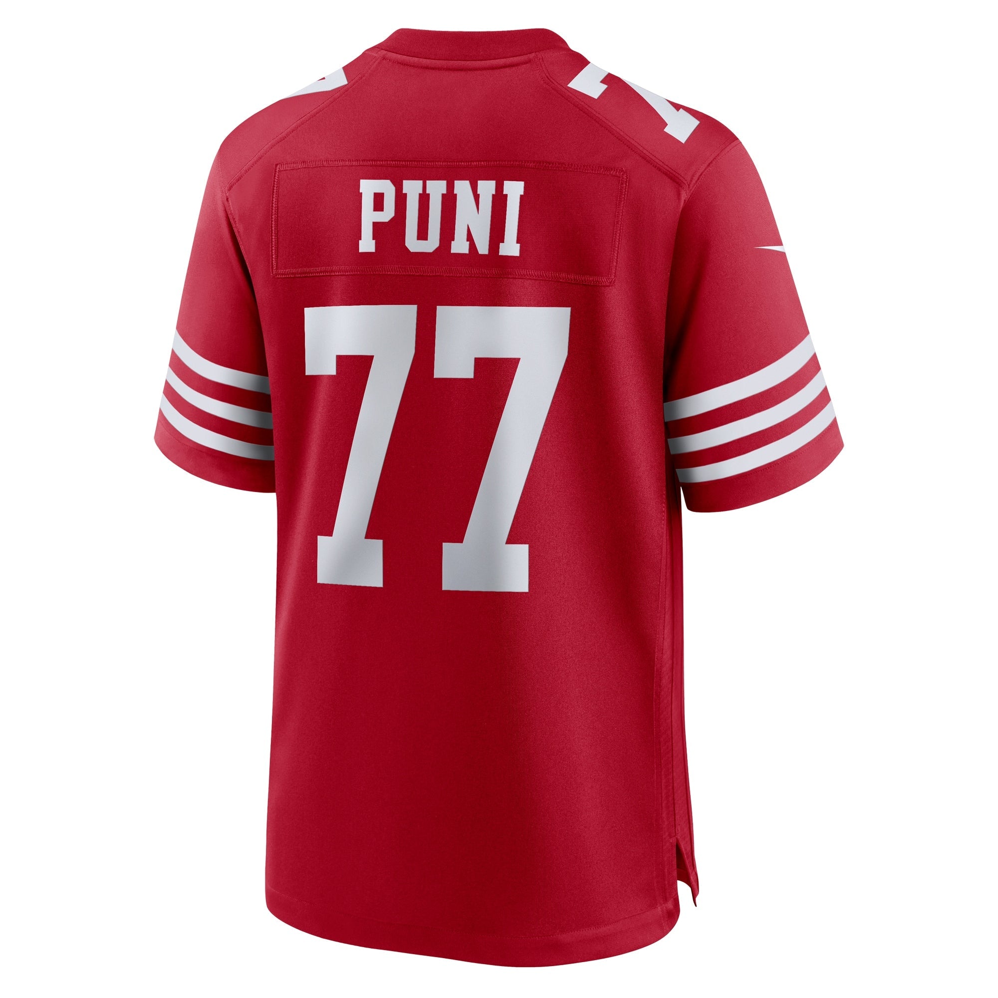 San Francisco 49ers Dominick Puni Scarlet Team Game Jersey