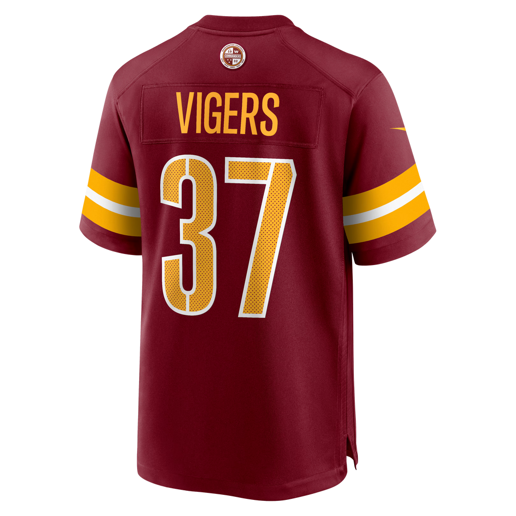Washington Commanders Car'lin Vigers Burgundy Team Game Jersey