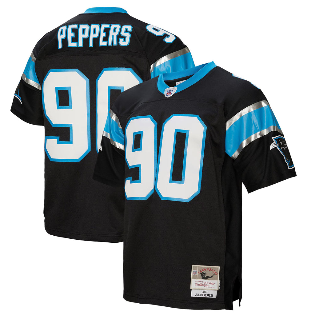 Carolina Panthers Julius Peppers Mitchell & Ness Black Legacy Replica Jersey