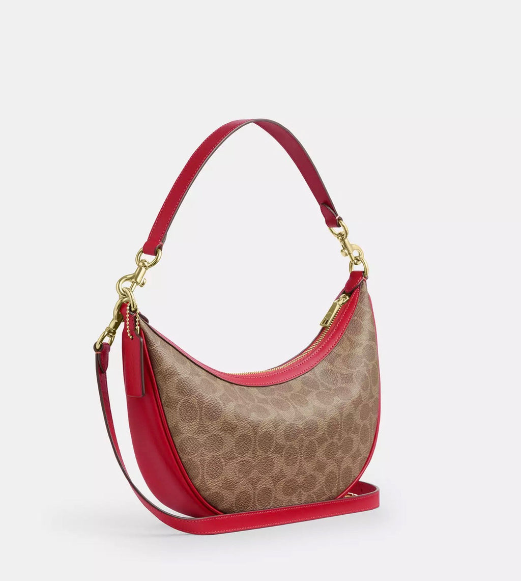 NWT Coach Aria Shoulder/Crossbody Bag Signature Canvas & Leather