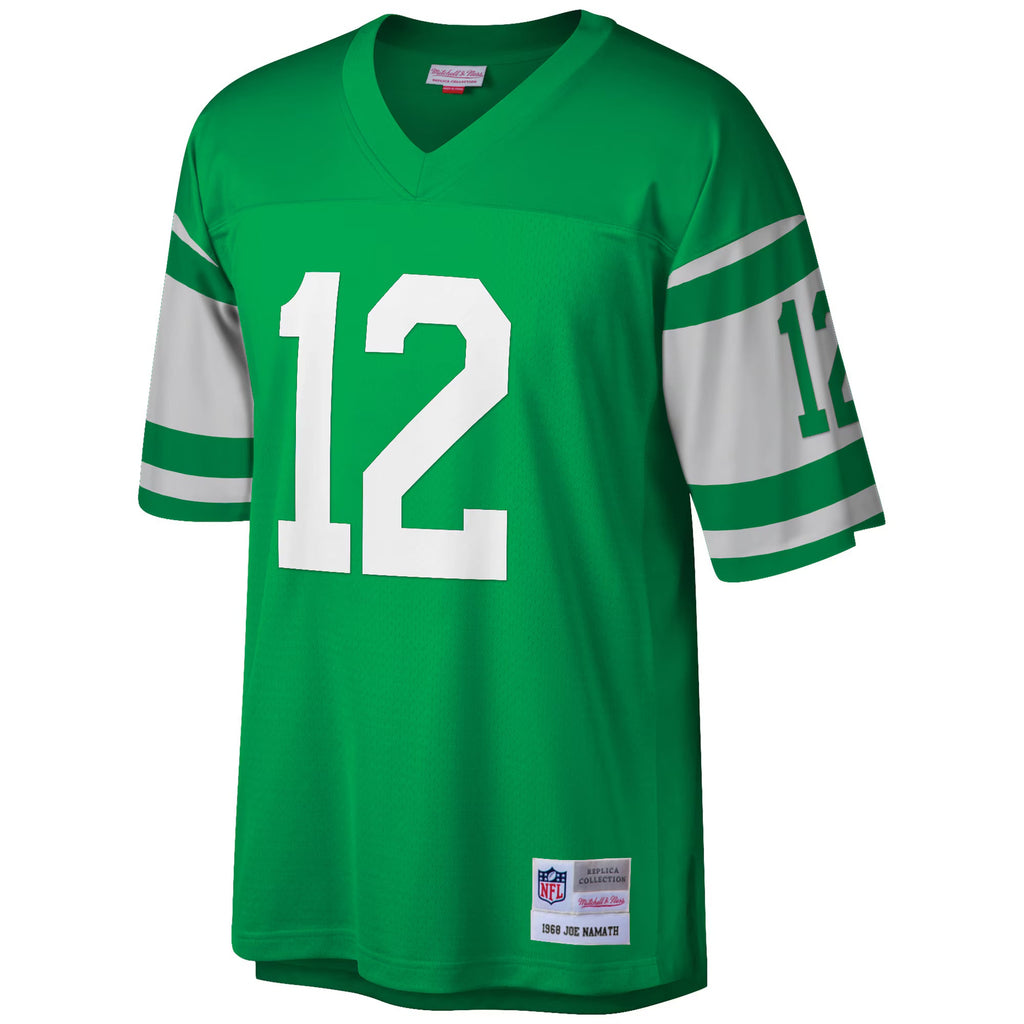 New York Jets Joe Namath Mitchell & Ness Green Big & Tall 1968 Retired Player Replica Jersey