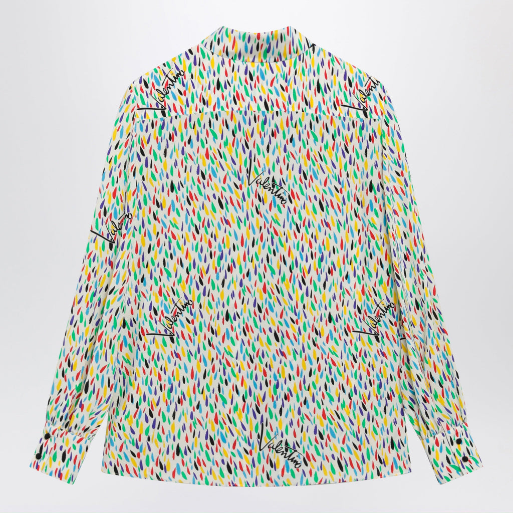 Valentino Multicolored Silk Blouse With Lavalliã¨Re Women
