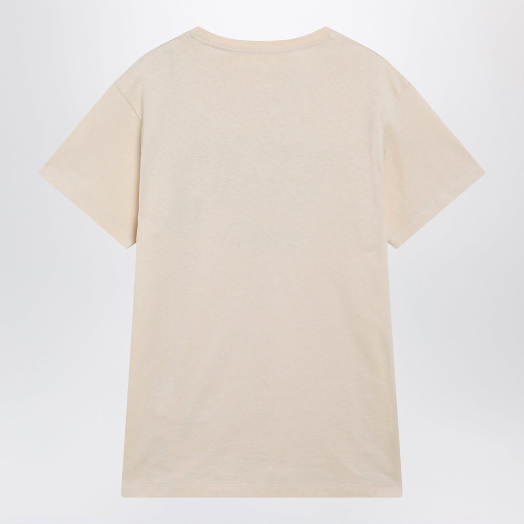 Valentino Panther Lady Cotton Jersey T-Shirt In Birch/Black Women