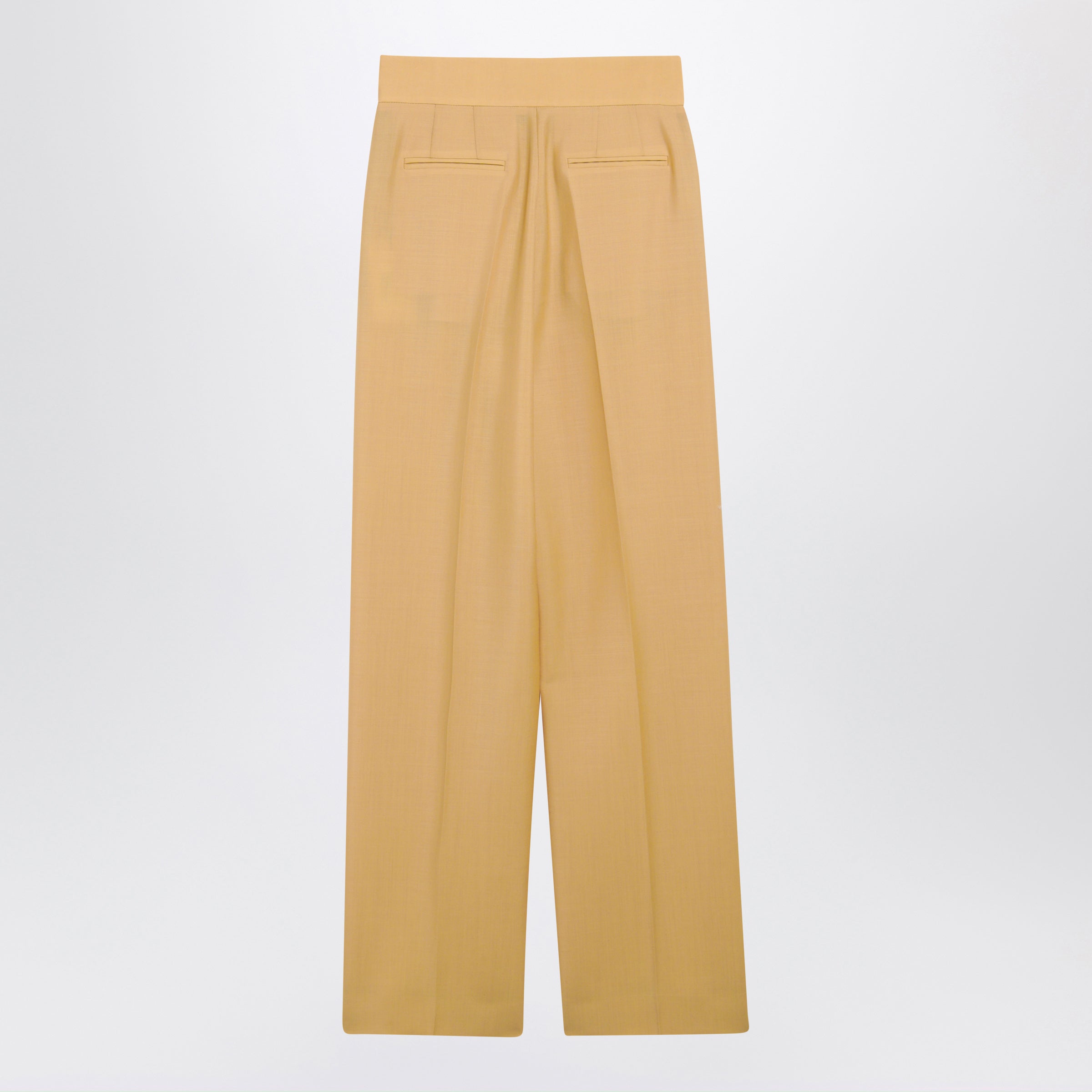 Valentino British Mohair Trousers In Ochre Women