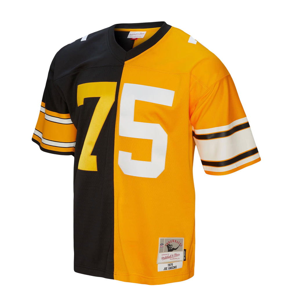 Pittsburgh Steelers Joe Greene Mitchell & Ness Black/Gold 1976 Split Legacy Replica Jersey