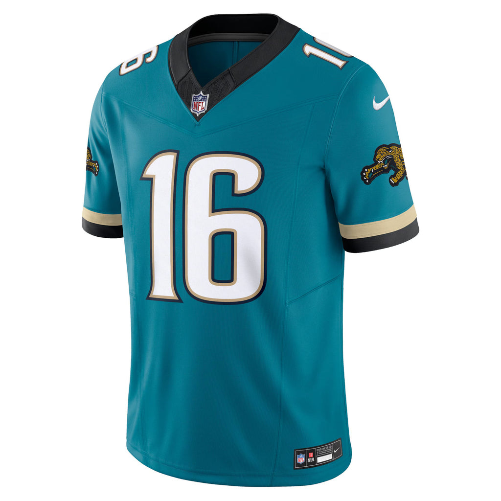 Jacksonville Jaguars Trevor Lawrence Teal Prowler Throwback Vapor F.U.S.E. Limited Jersey