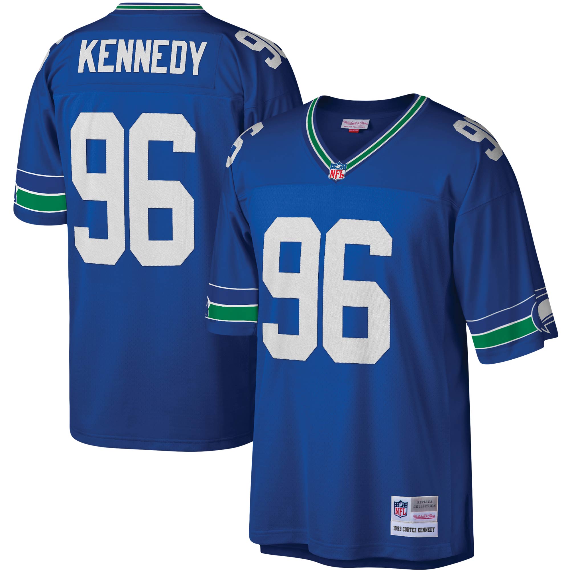 Seattle Seahawks Cortez Kennedy Mitchell & Ness Royal Legacy Replica Jersey